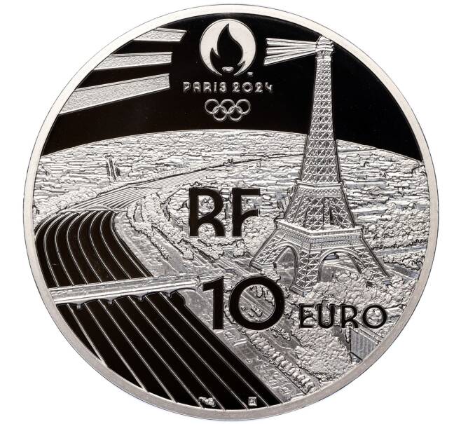 Монета 10 евро 2022 года Франция «XXXIII летние Олимпийские игры в Париже 2024 — Талисман» (Артикул: M2-68385) — Фото №2