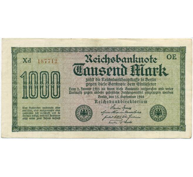 Банкнота 1000 марок 1922 года Германия (Артикул B2-11919)