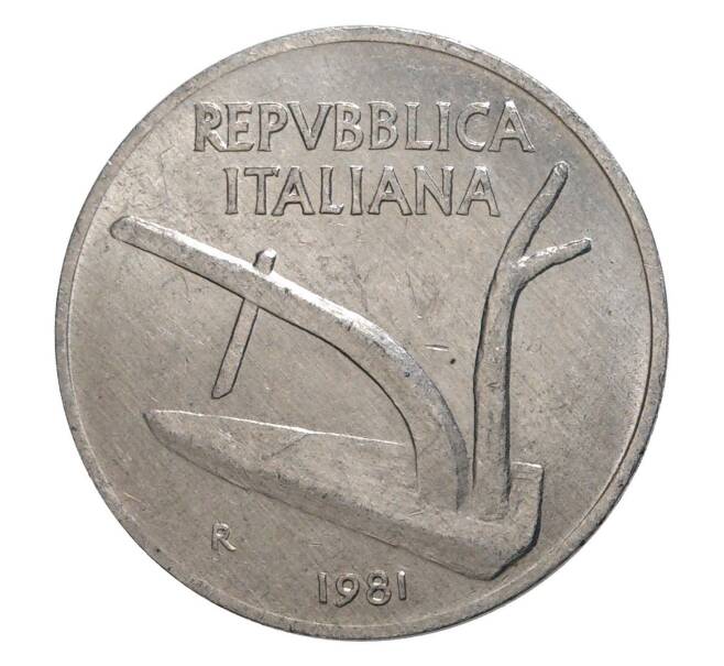 Монета 10 лир 1981 года (Артикул: M2-4463) — Фото №1