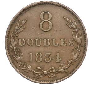 8 дублей 1834 года Гернси — Фото №1