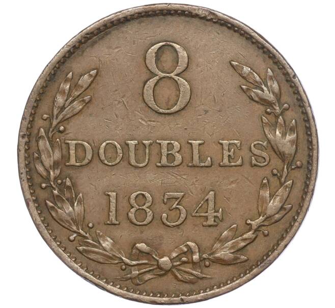 Монета 8 дублей 1834 года Гернси (Артикул: K27-84314) — Фото №1