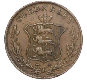 8 дублей 1834 года Гернси — Фото №2