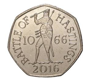 50 пенсов 2016 года 50 лет Битве при Гастингсе — Фото №1