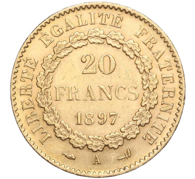 Монета 20 франков 1897 года А Франция (Артикул M2-68527)