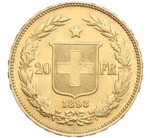 20 франков 1893 года Швейцария — Фото №1