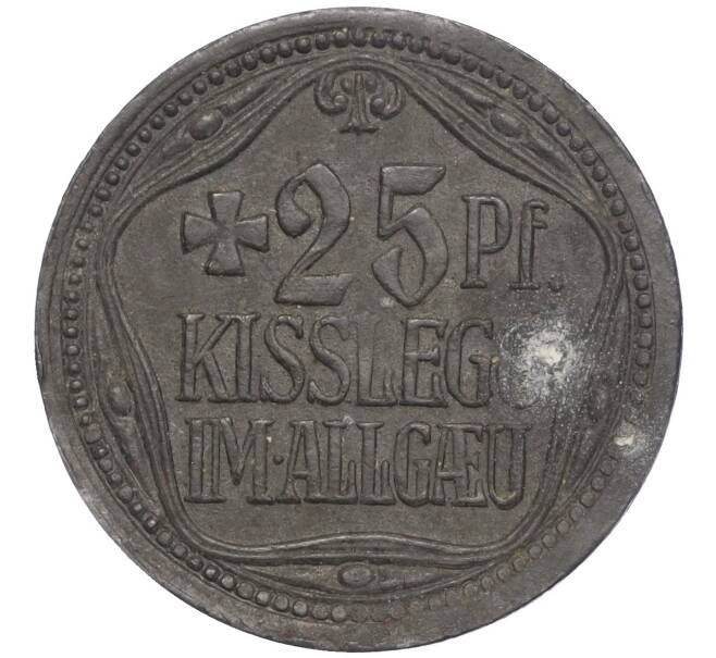 Монета 25 пфеннигов 1918 года Германия — город Кисслегг (Нотгельд) (Артикул: K11-103369) — Фото №2