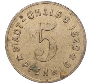 5 пфеннигов 1920 года Германия — город Олигс (Нотгельд)