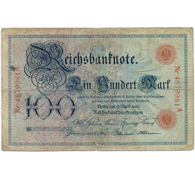 Банкнота 100 марок 1903 года Германия (Артикул: B2-12072) — Фото №1