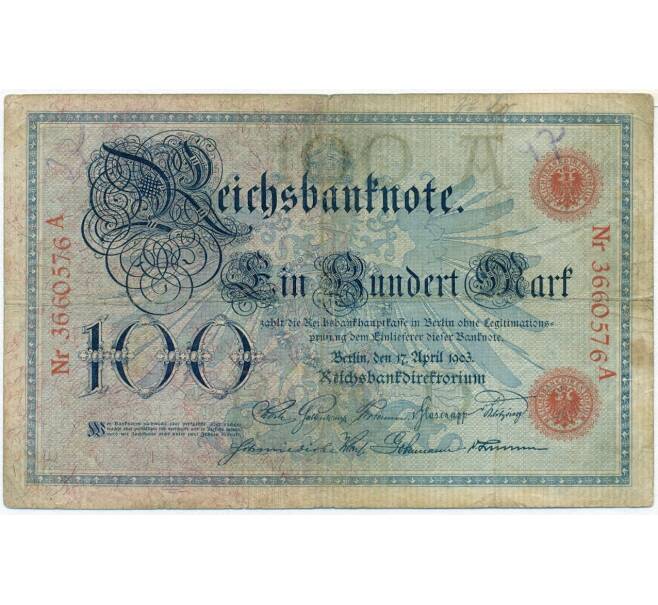 Банкнота 100 марок 1903 года Германия (Артикул: B2-12073) — Фото №1
