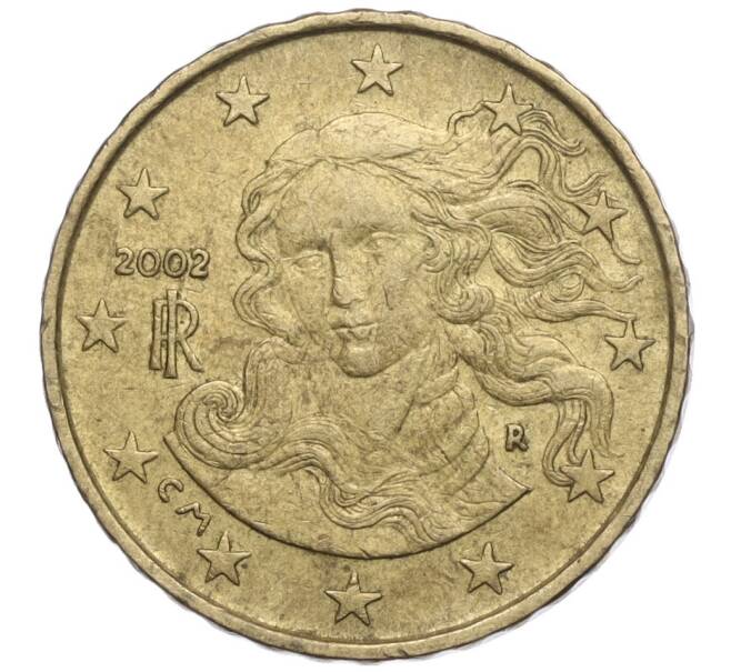 Монета 10 евроцентов 2002 года Италия (Артикул K11-103878)
