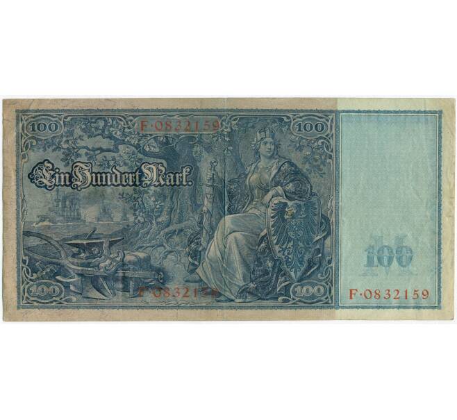 Банкнота 100 марок 1910 года Германия (Красные номера и печати) (Артикул: B2-12340) — Фото №2