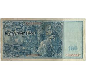 100 марок 1910 года Германия (Красные номера и печати)