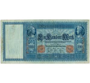 100 марок 1910 года Германия (Красные номера и печати)