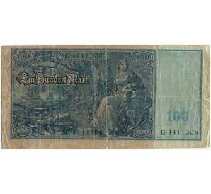 100 марок 1910 года Германия (Зеленые номера и печати)