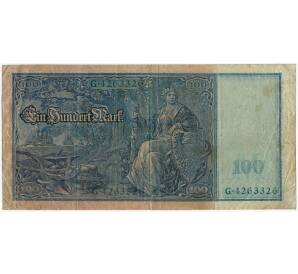 100 марок 1910 года Германия (Зеленые номера и печати)