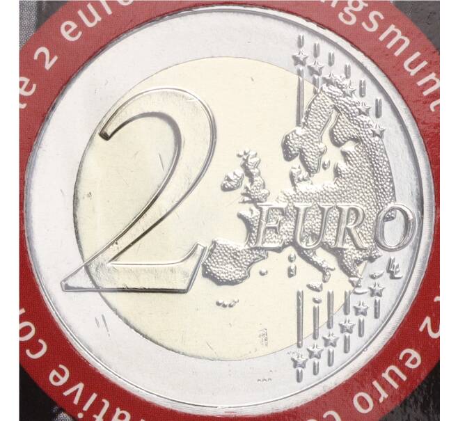 Монета 2 евро 2023 года Бельгия «75 лет женского избирательного права в Бельгии» (Текст на лицевой стороне блистера на немецком и французском) (Артикул: M2-68822)