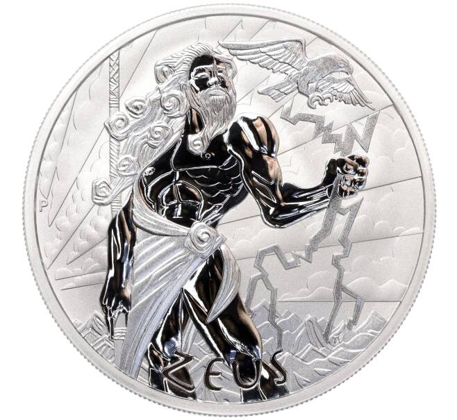 Монета 1 доллар 2020 года Тувалу «Боги Олимпа — Зевс» (Артикул M2-68830)