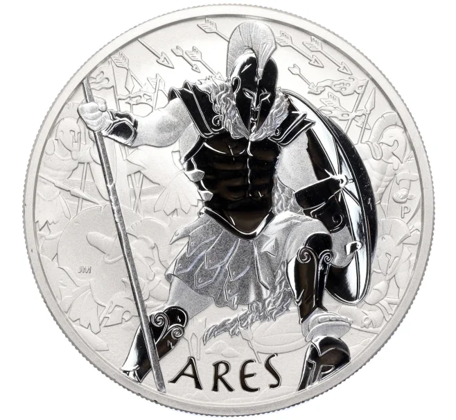 Монета 1 доллар 2023 года Тувалу «Боги Олимпа — Арес» (Артикул M2-68834)