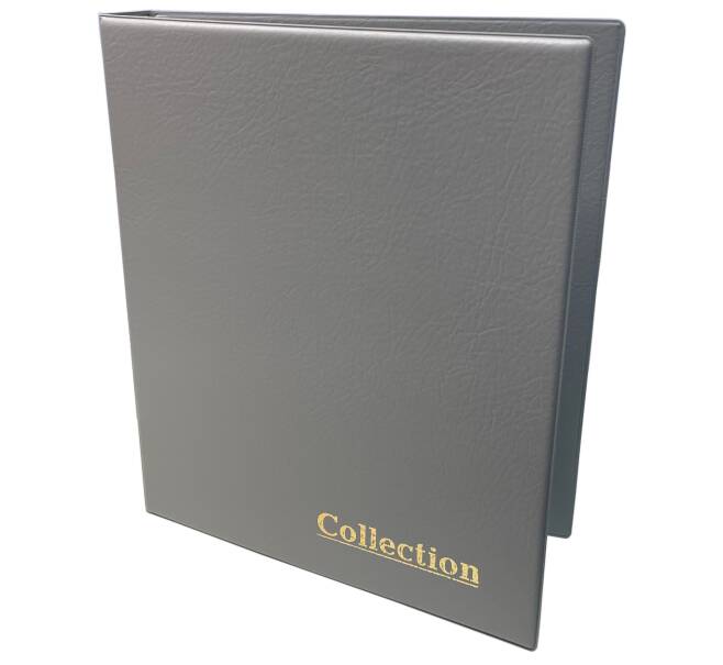 Папка-переплет «Collection» с кольцевым механизмом для листов формата Optima — Серая (Артикул: A1-0757) — Фото №1