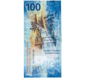 100 франков 2018 года Швейцария