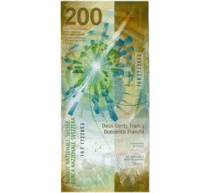 200 франков 2016 года Швейцария