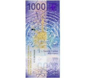 1000 франков 2017 года Швейцария