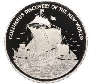 10 долларов 1989 года Ямайка «Открытие Колумбом Нового Света»
