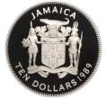 Монета 10 долларов 1989 года Ямайка «Открытие Колумбом Нового Света» (Артикул K27-84378)