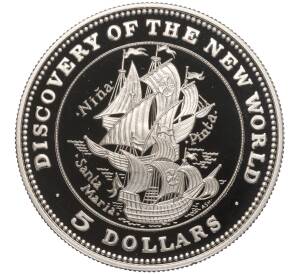 5 долларов 1992 года Багамские острова «Открытие Нового Мира»
