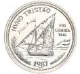 Монета 100 эскудо 1987 года Португалия «Золотой век открытий — Нуну Триштан» (Артикул K27-84383)