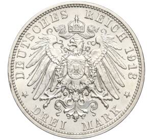 3 марки 1913 года Германия (Саксония) «100 лет Битве народов» — Фото №2