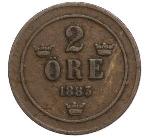2 эре 1883 года Швеция — Фото №1