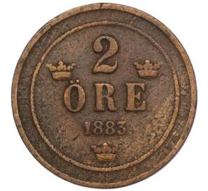 2 эре 1883 года Швеция — Фото №1