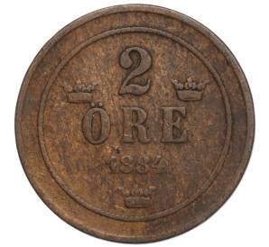 2 эре 1884 года Швеция — Фото №1