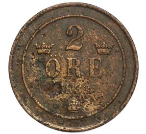 2 эре 1889 года Швеция — Фото №1