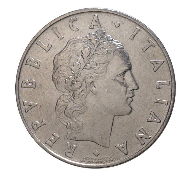 Монета 50 лир 1954 года (Артикул: M2-4655) — Фото №2