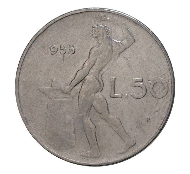 Монета 50 лир 1955 года (Артикул: M2-4656) — Фото №1