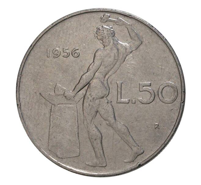 Монета 50 лир 1956 года (Артикул: M2-4657) — Фото №1