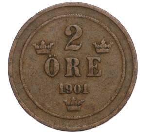 2 эре 1901 года Швеция — Фото №1