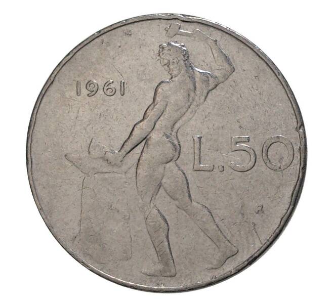 Монета 50 лир 1961 года (Артикул: M2-4660) — Фото №1