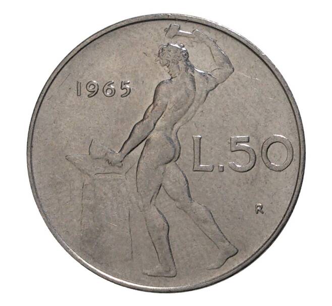 Монета 50 лир 1965 года (Артикул: M2-4664) — Фото №1