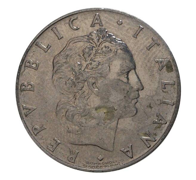 Монета 50 лир 1968 года (Артикул: M2-4667) — Фото №2