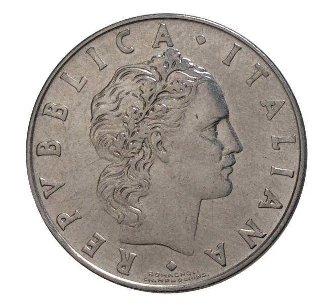 Монета 50 лир 1973 года (Артикул: M2-4672) — Фото №2