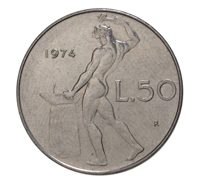 Монета 50 лир 1974 года (Артикул: M2-4673) — Фото №1