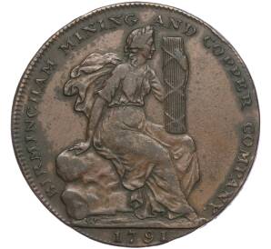 Токен 1/2 копейки 1791 года Великобритания