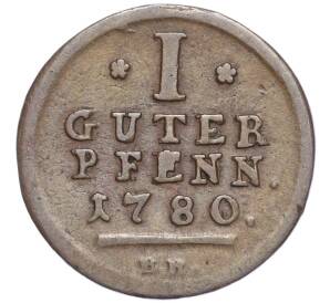 1 пфенниг 1780 года Шомбург-Гессен — Фото №1