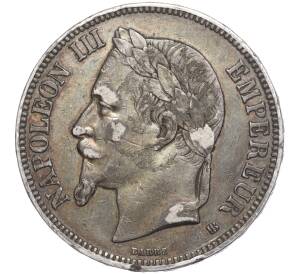 5 франков 1869 года ВВ Франция — Фото №2