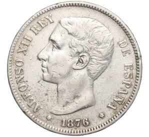5 песет 1876 года Испания — Фото №1