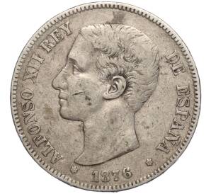 5 песет 1876 года Испания — Фото №1