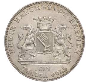 1 талер 1863 года Бремен «50 лет освобождению Германии» — Фото №2